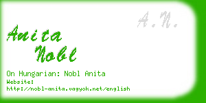 anita nobl business card